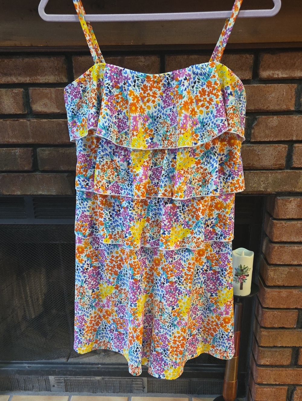 Floral Fit For You Swimsuit  - Yellow, Orange, Purple